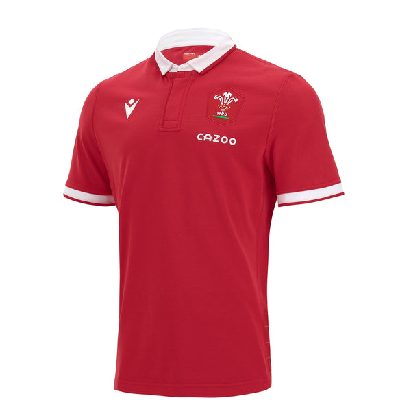 Macron Wales WRU 22/23 Mens Home Replica Rugby Shirt