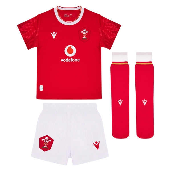 Macron Wales WRU 24/25 Toddler Six Nations Home Rugby Kit