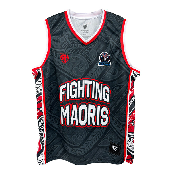 RH MMVII Taiaha Fighting Maoris Basketball Vest