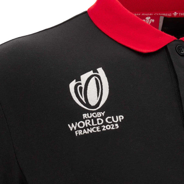 Macron WRU RWC 2023 Polo S/S Adults Black