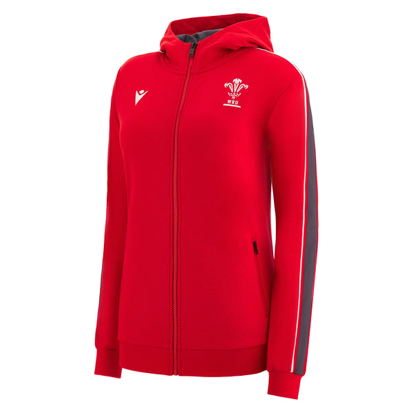 Macron Wales Official WRU 22/23 Womens Full zip Hoodie