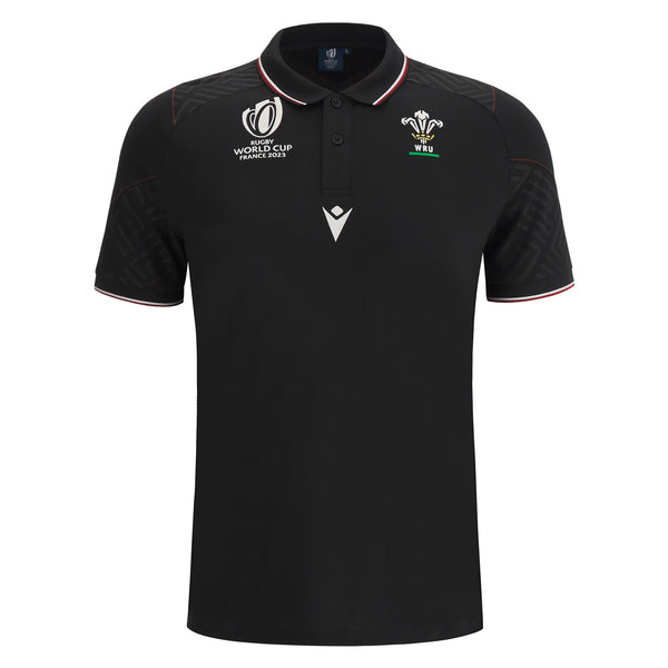 Macron Wales WRU RWC 2023 Mens Travel Polo