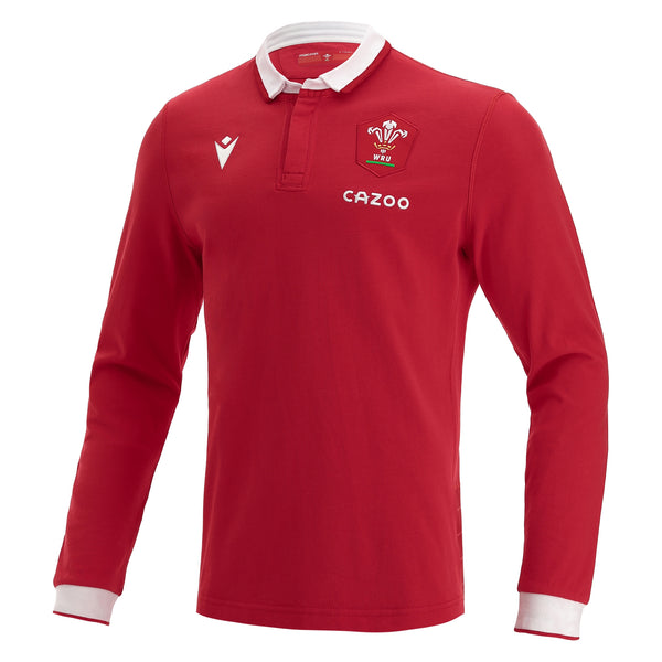 Macron Wales WRU 22/23 Home Cotton Replica Rugby Shirt