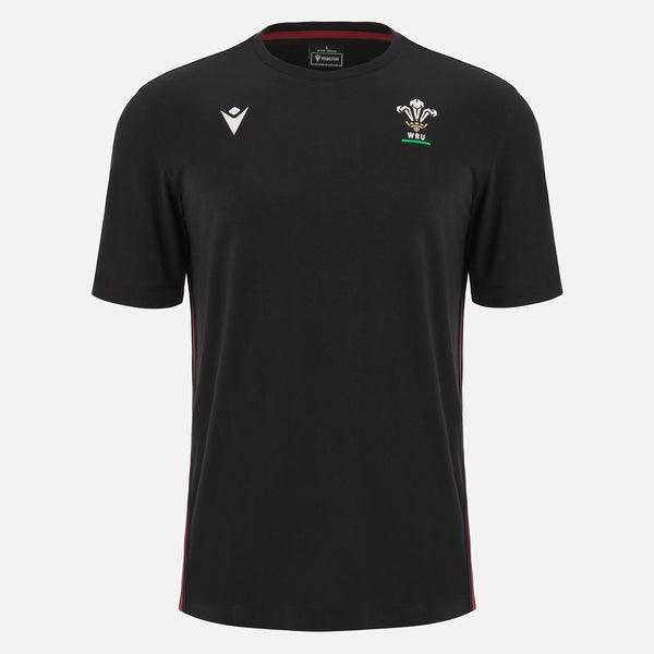 Macron Wales WRU 23/24 Travel 6 Nations Cotton Rugby Shirt