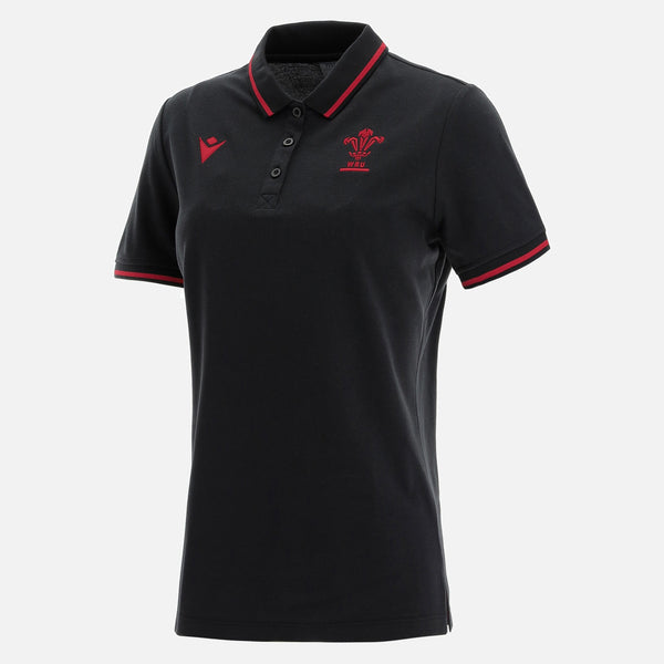 Macron Wales WRU 21/22 Womens Rugby Polo Shirt