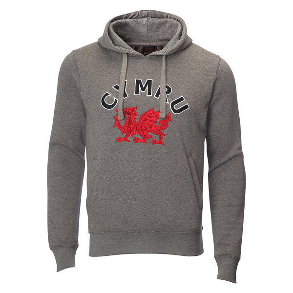 Wales Cymru Adults Grey 'CYMRU' Hoodie