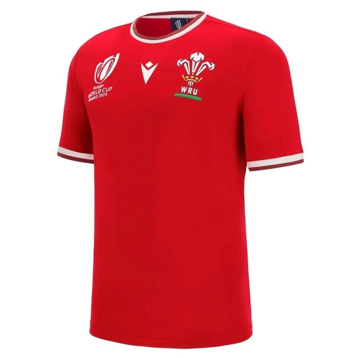 Macron Wales WRU RWC 2023 Mens Cottonpoly T-Shirt