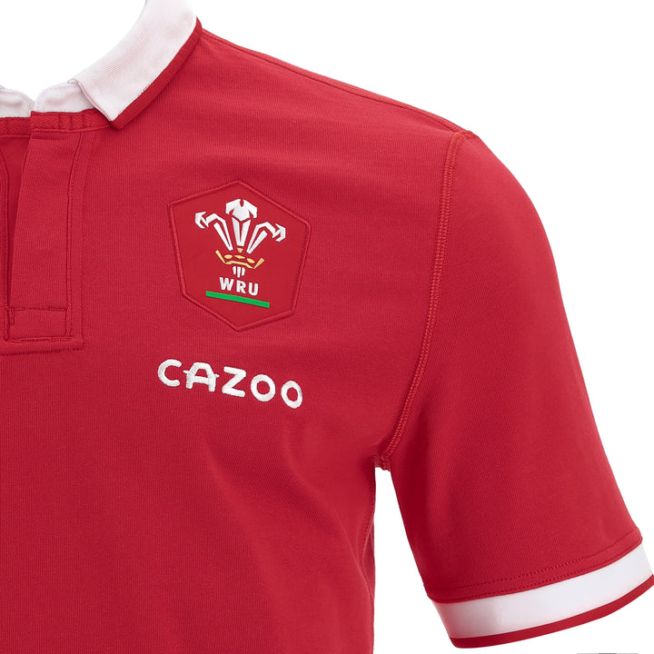 Macron Wales WRU 22/23 Mens Home Replica Rugby Shirt