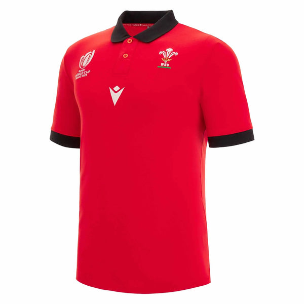 Macron Wales WRU RWC 2023 Mens Piquet Polo