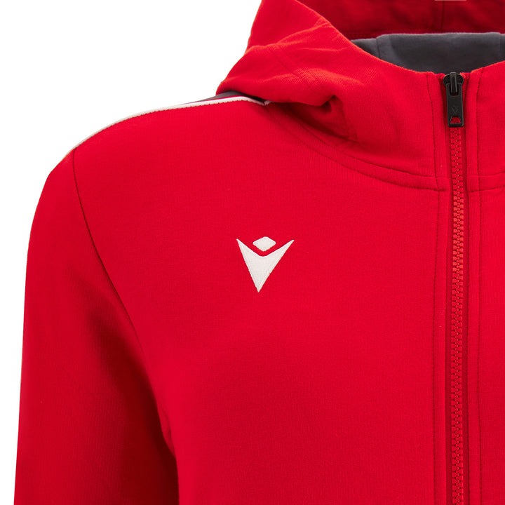 Macron Wales Official WRU 22/23 Womens Full zip Hoodie 