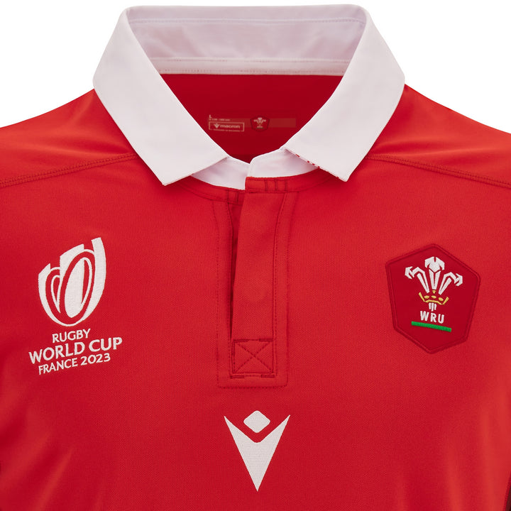 Macron Wales WRU RWC 2023 Mens Home Rugby Shirt