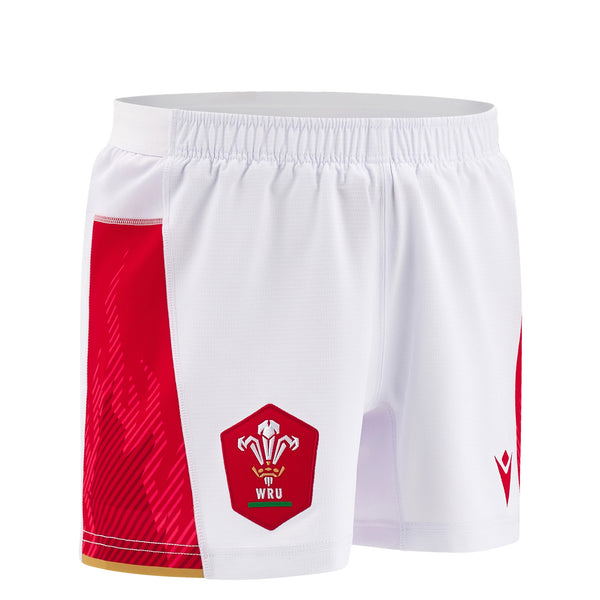 Macron Wales WRU 24/25 Kids Six Nations Home Rugby Shorts