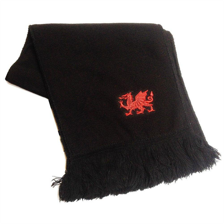 Wales Cymru Fleece Navy Scarf