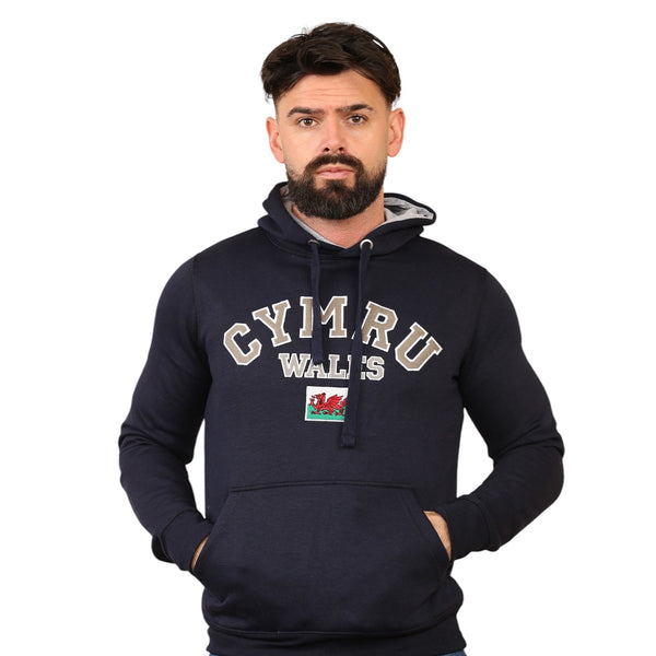 Wales Cymru Adults 'CYMRU WALES' Navy Hoodie