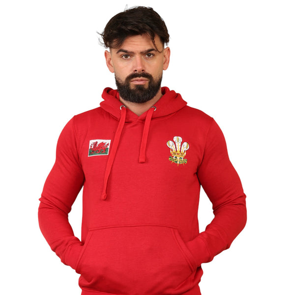 Wales Cymru Adults Welsh Basic Red Hoodie