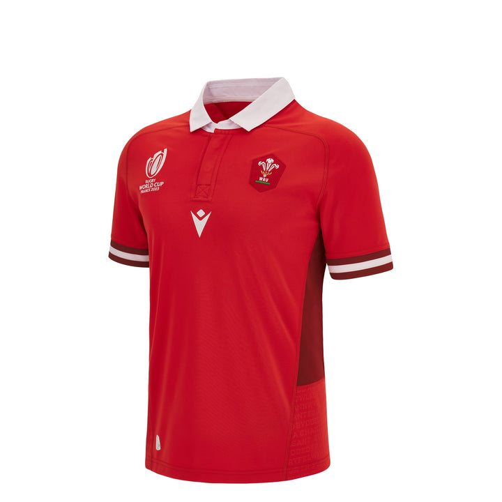 Macron Wales WRU RWC 2023 Kids Home Rugby Shirt