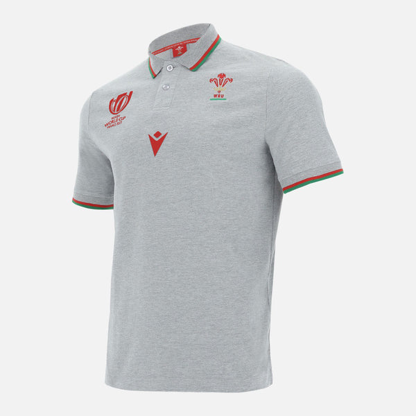 Macron Wales WRU RWC 2023 Mens Piquet Polo