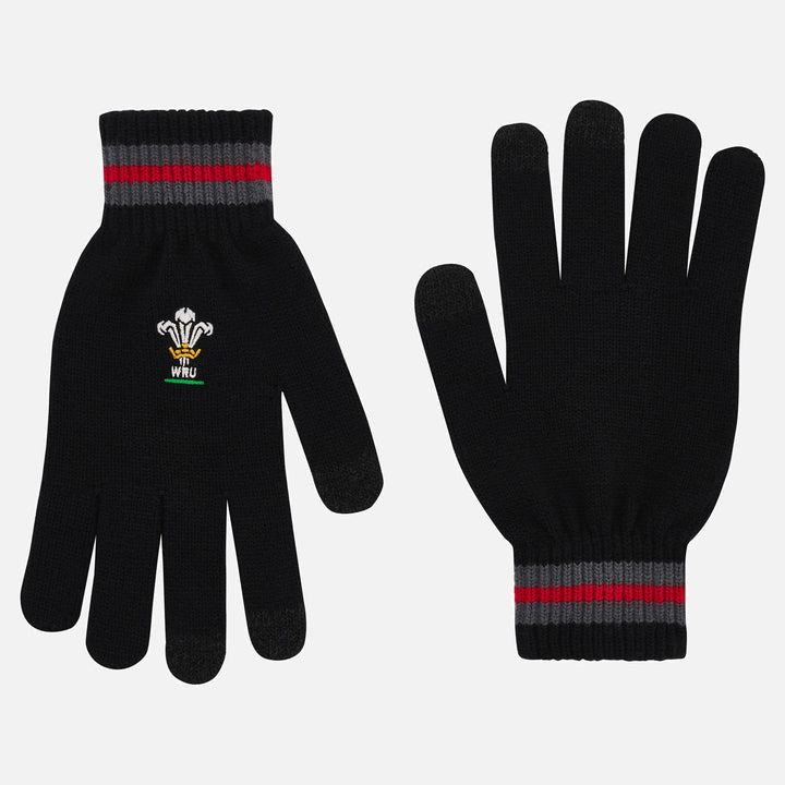 Macron Wales Official WRU Warm Grip Gloves Smartphone Touch