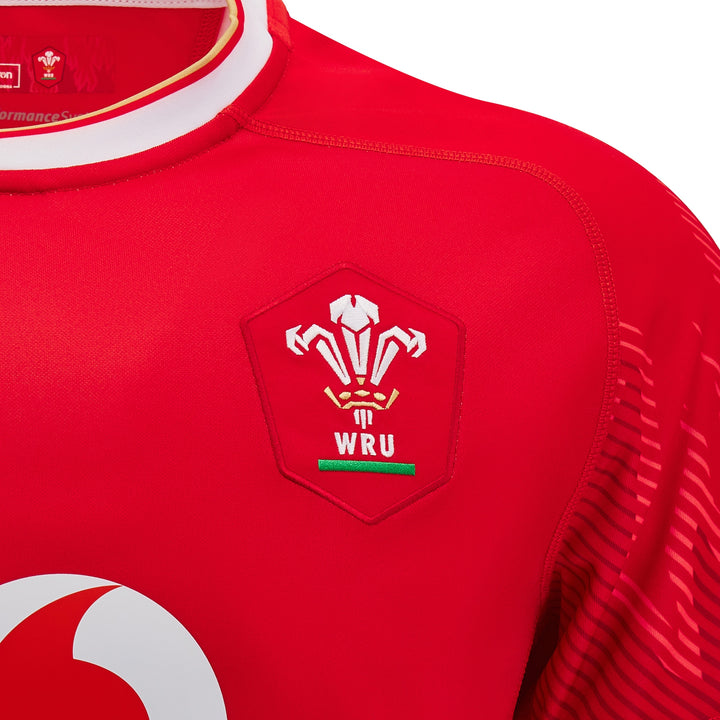 Macron Wales WRU 24/25 Kids Six Nations Home Rugby Shirt