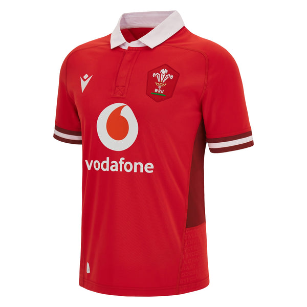 Macron Wales 2024 WRU Mens Home Rugby Shirt
