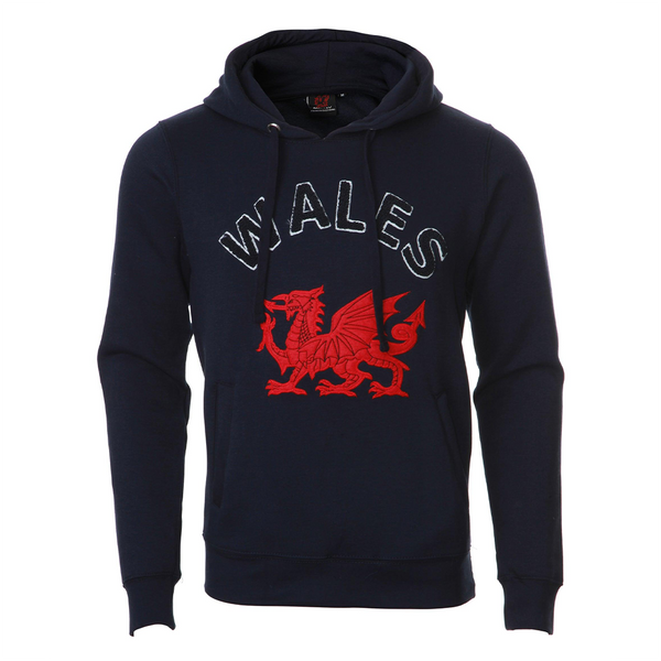 Wales Cymru Kids Navy Towelling Wales Hoodie