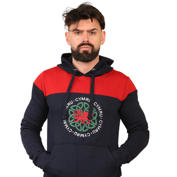 Wales Cymru Adults 'Celtic Knot' Two-Colour Hoodie