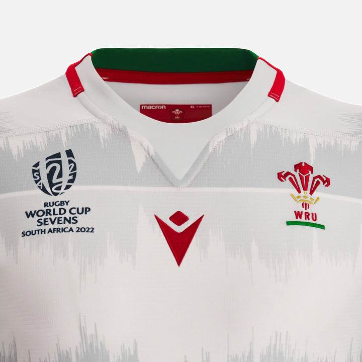 Macron Wales WRU RWC 2023 Away 7s Mens Techincal Rugby Shirt