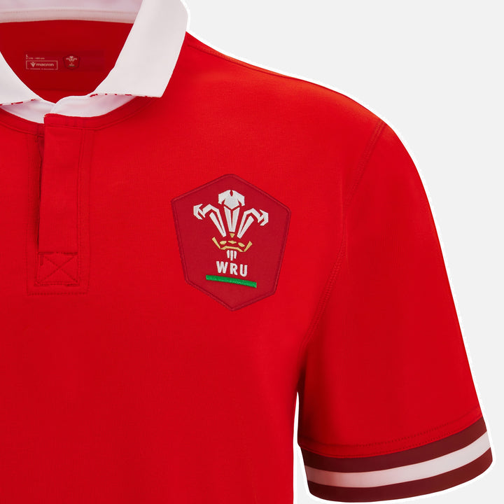 Macron Wales WRU 23/24 HOME 6 Nations S/S Rugby Shirt Adults