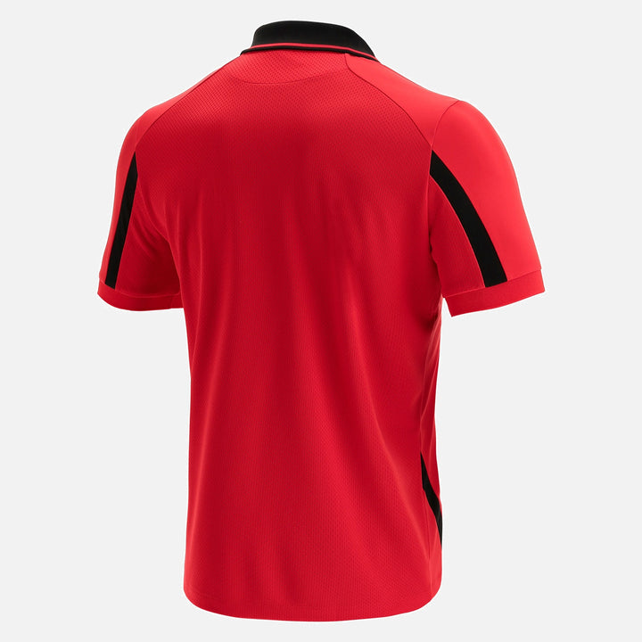 Macron Wales WRU 21/22 Kids Travel Staff Tech Polo 