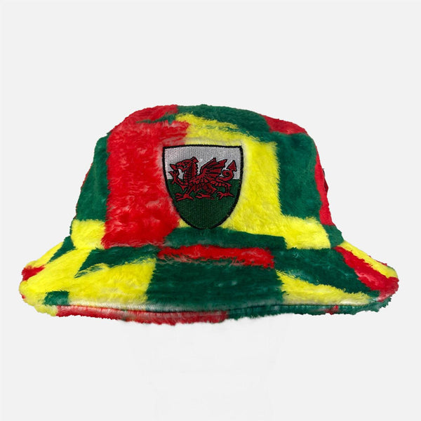 Wales Gold Patchwork Fleece Bucket Hat
