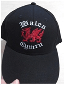 Welsh Wales Dragon Black Cap