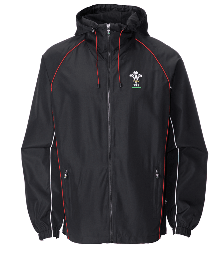 Ladies Official WRU Welsh Black Waterproof Jacket