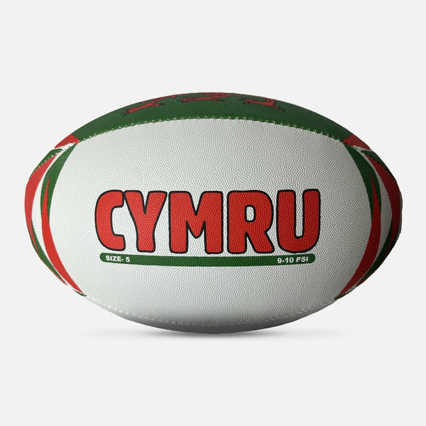 Wales Cymru Triangle Print Rugby Ball