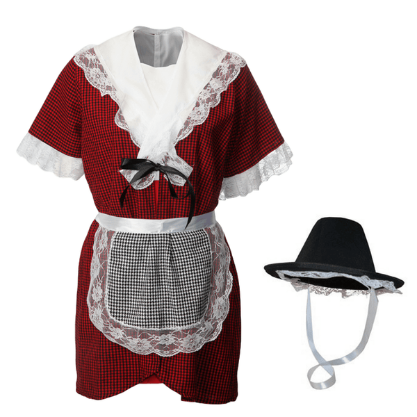 Girls Traditional Welsh Wales Costume & Tall Hat