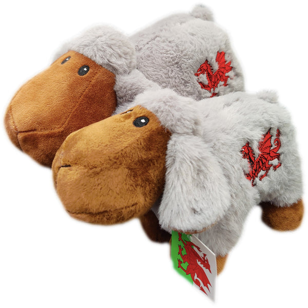 Welsh Grey or White Embroidered Lamb Plush