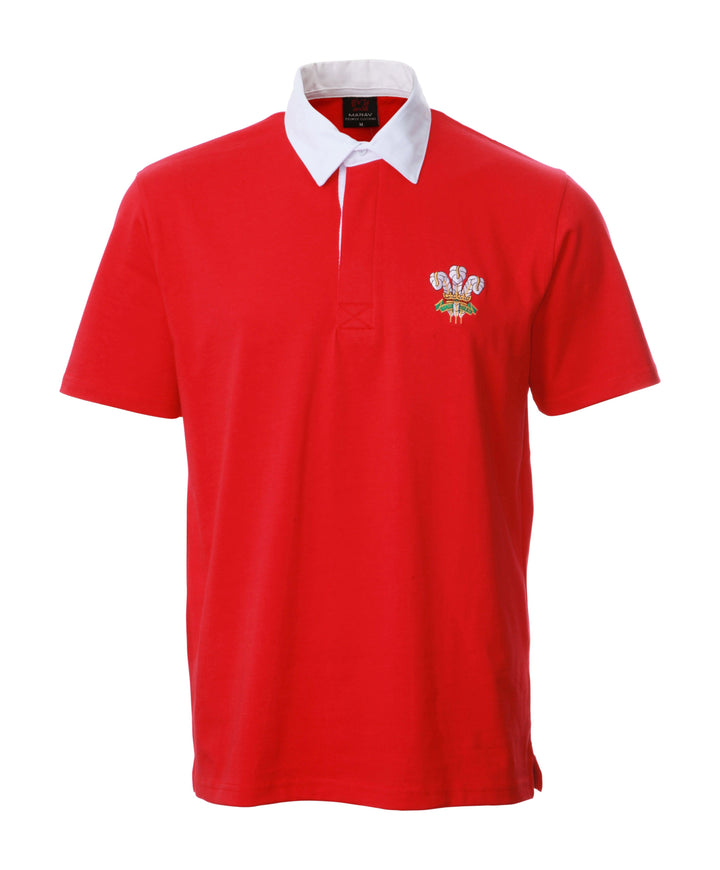 Basic Short Sleeve Traditional Welsh Wales Rugby Shirt