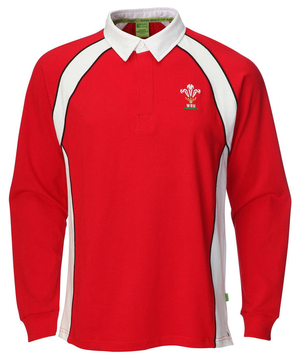 Childrens Official WRU Long Sleeve Rugby Shirt
