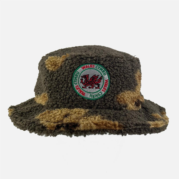 Wales Badge Teddy Bear Winter Bucket Hat