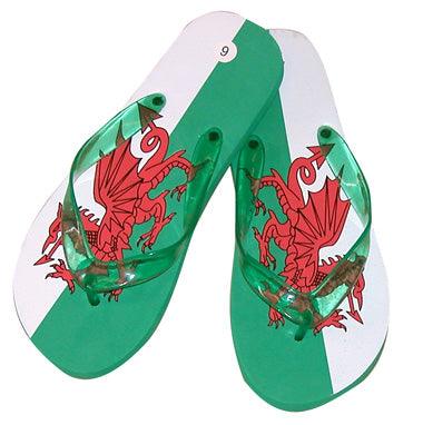Welsh Wales Flag Flip Flops