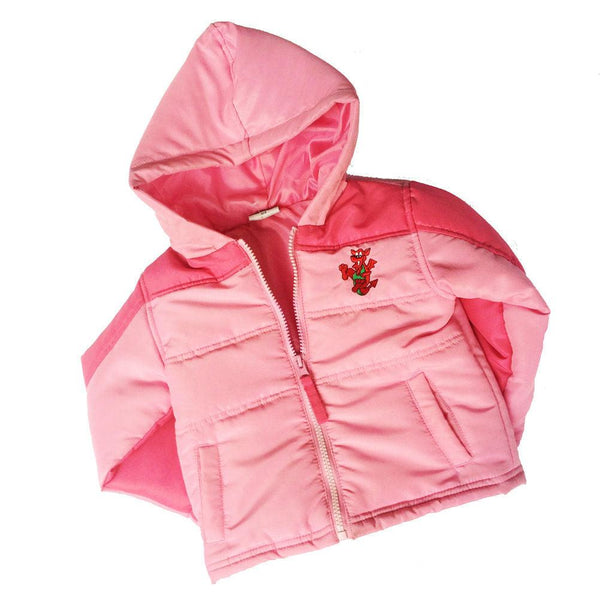 Girls Pink Padded Welsh Wales Dragon Jacket