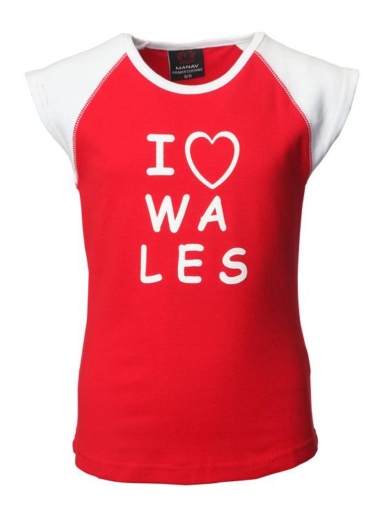 Girls 'I love Wales' Tee