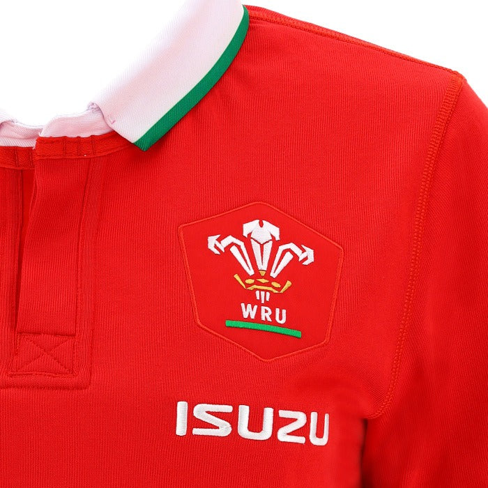 Macron Wales WRU Womens Home Cotton Rugby Shirt