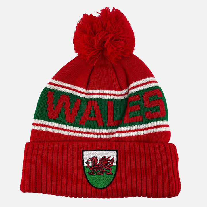 Wales Flag Shield Bobble Hat