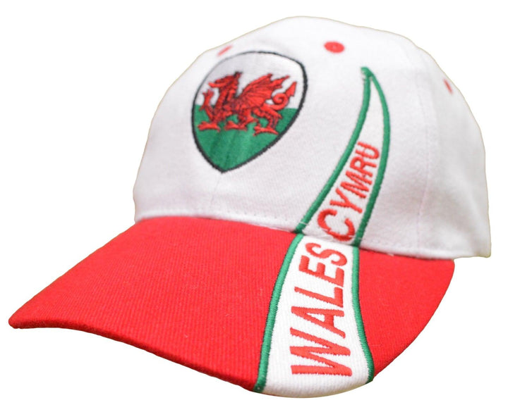 Welsh Wales White Flag Shield Cymru Cap